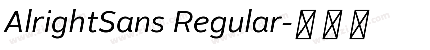 AlrightSans Regular字体转换